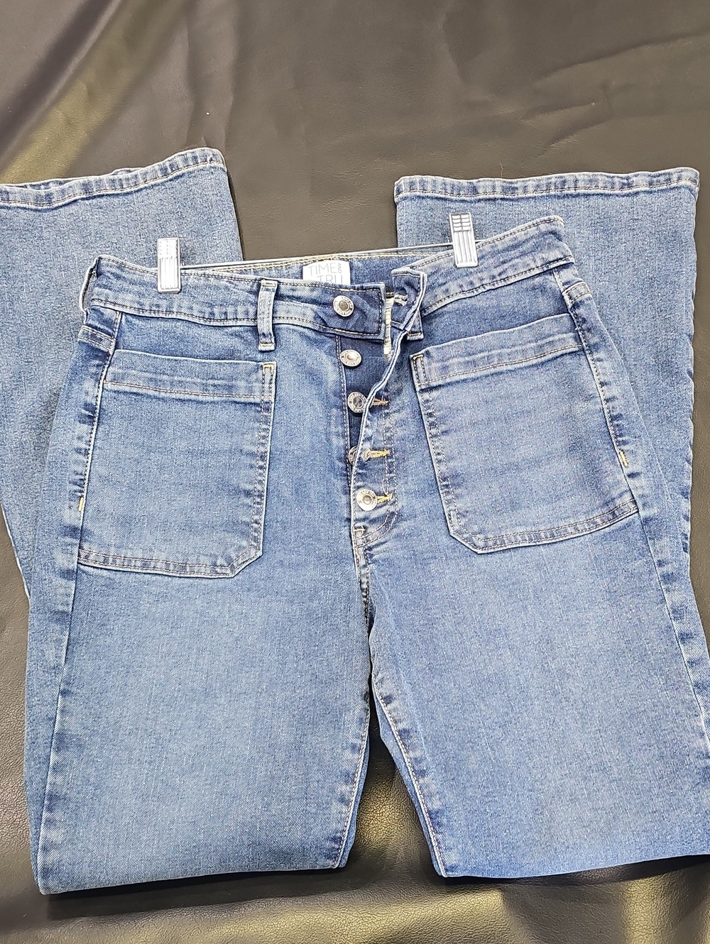 Time and Tru Light Blue Boot Cut Jeans with Button Fly